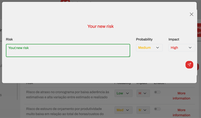 Saint Jude project risk management dashboard